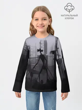 Детский лонгслив / СИРЕНОГОЛОВЫЙ В ЦЕПЯХ