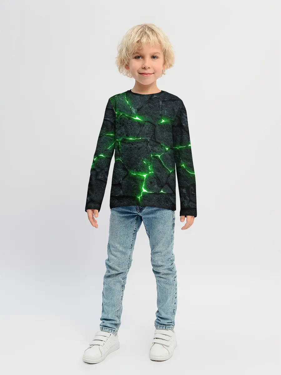 Детский лонгслив / ЗЕЛЁНОЕ ИЗЛУЧЕНИЕ
