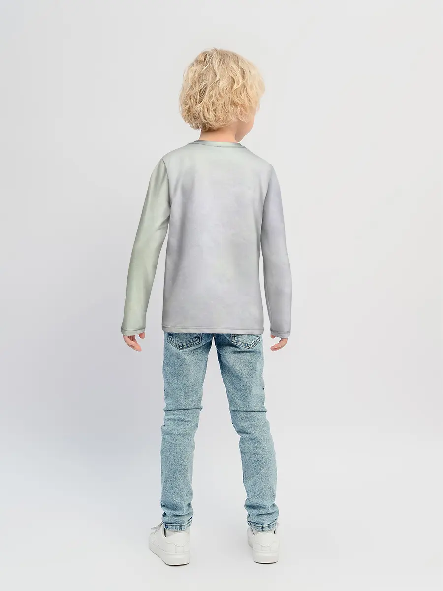 Детский лонгслив / Пламенный резиновый Луффи | One Piece