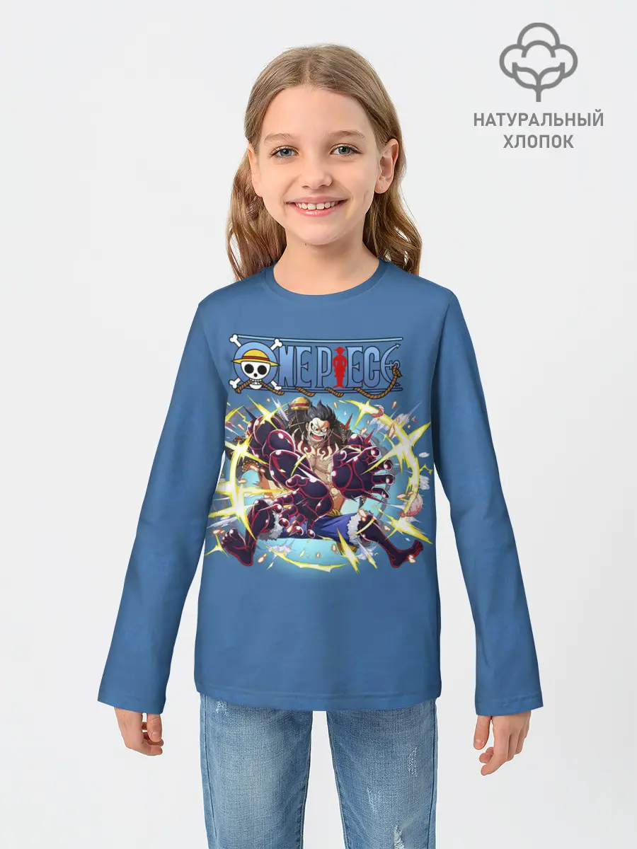 Детский лонгслив / Атака Луффи взрыв | One Piece
