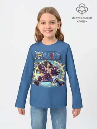 Детский лонгслив / Атака Луффи взрыв | One Piece