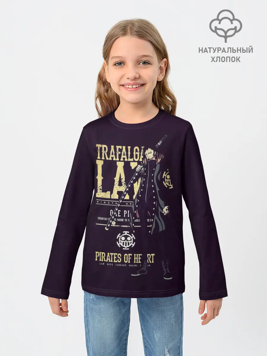 Детский лонгслив / Трафальгар Ло | Пираты Сердца