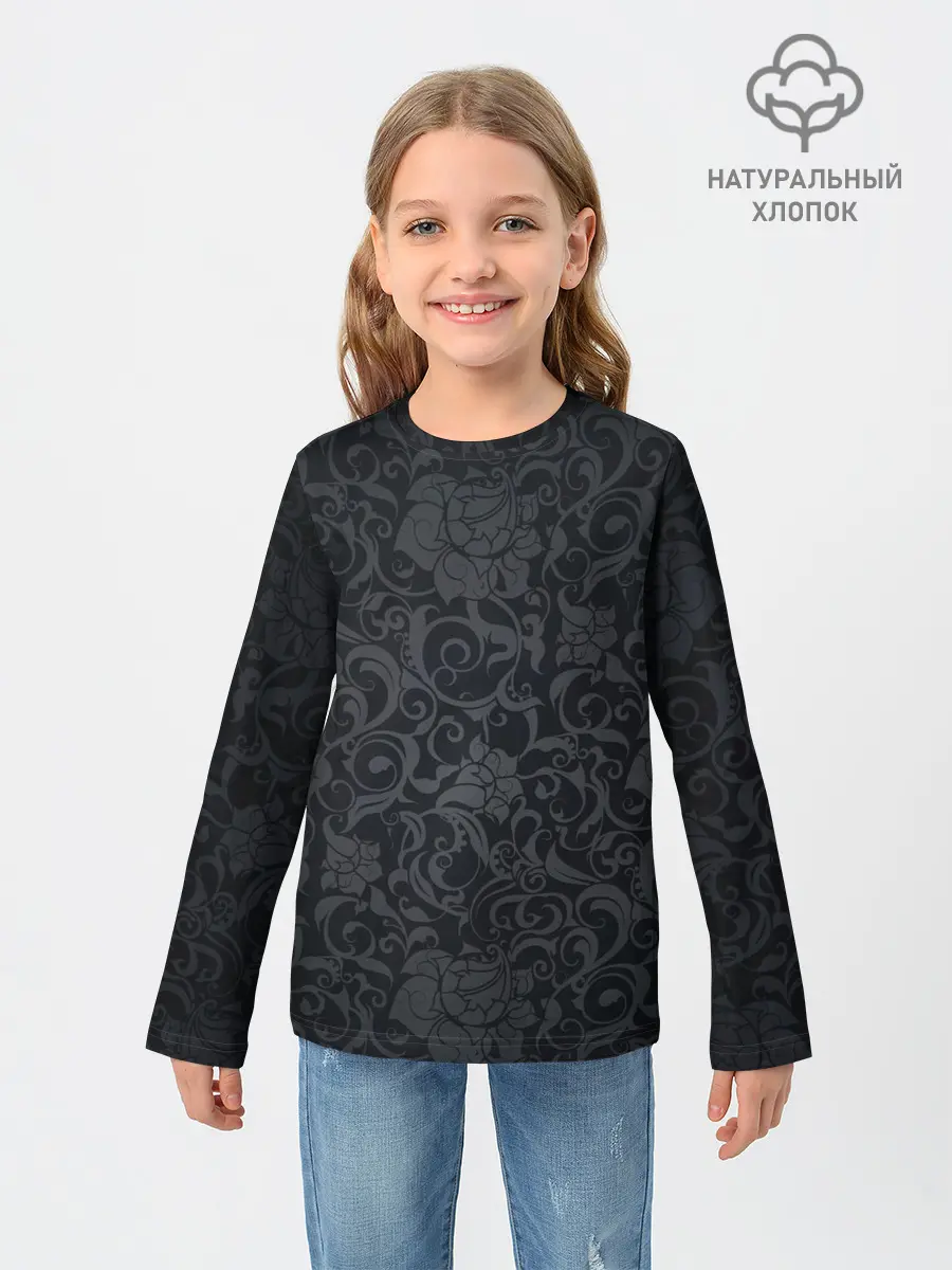 Детский лонгслив / Dark Pattern