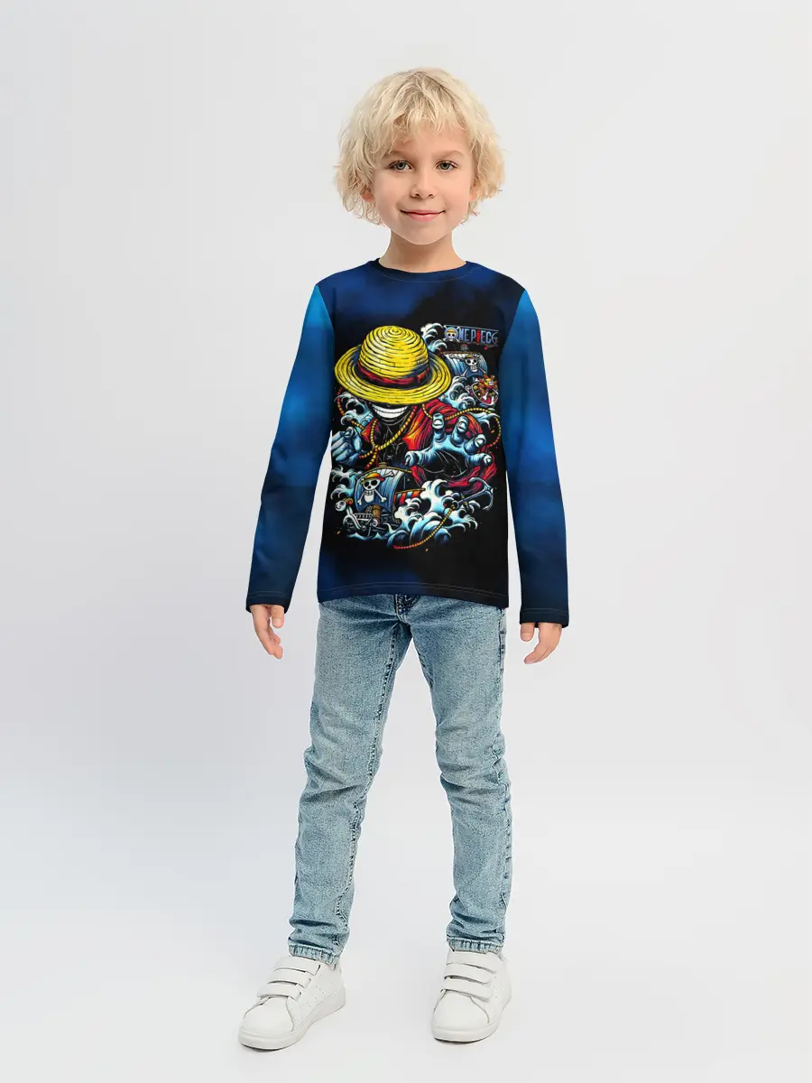 Детский лонгслив / Луффи пират Соломенной Шляпы