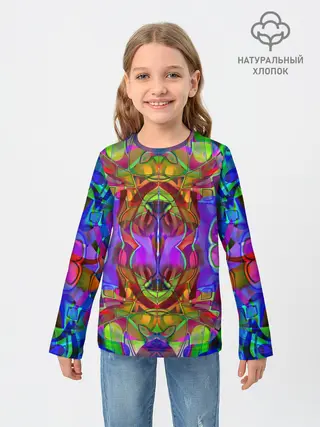 Детский лонгслив / Психоделика / Абстракция