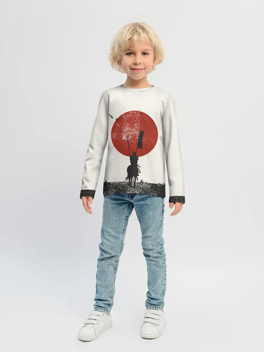 Детский лонгслив / Самурай на коне