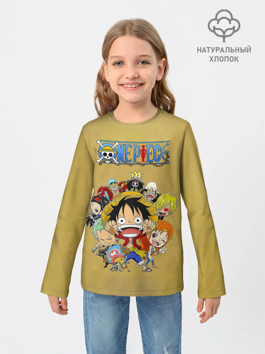 Детский лонгслив / Персонажи One Piece. Большой куш