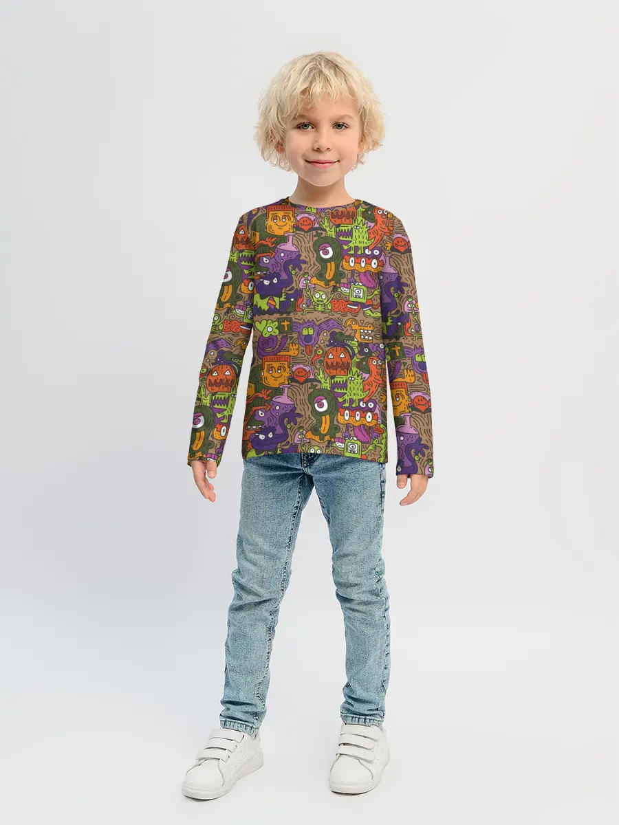 Детский лонгслив / Монсты