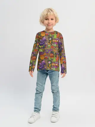 Детский лонгслив / Монсты