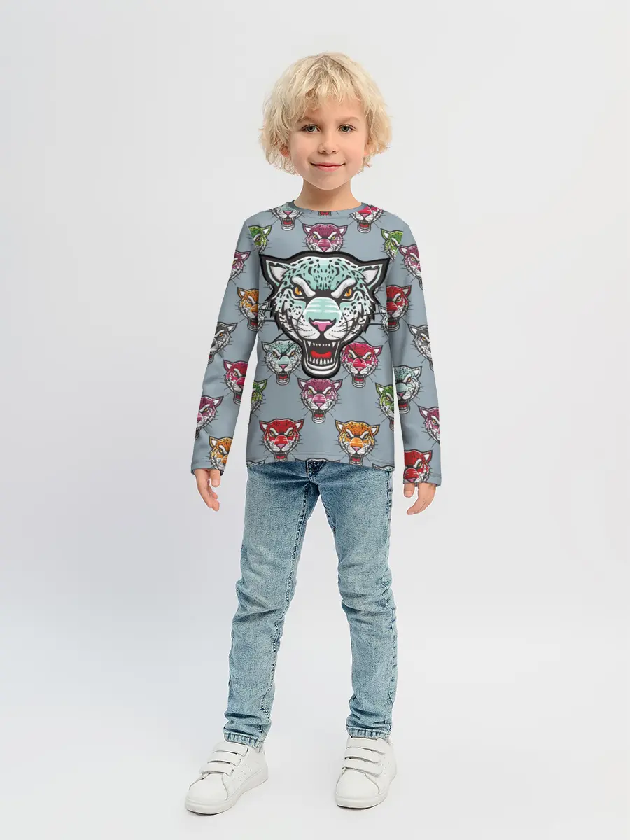 Детский лонгслив / Леопард