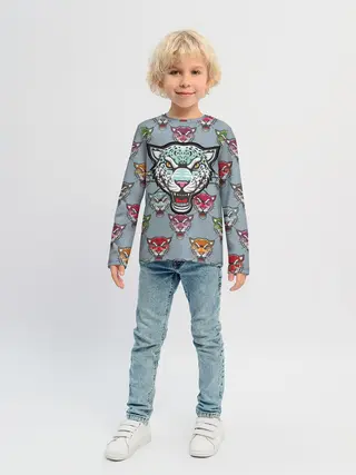 Детский лонгслив / Леопард