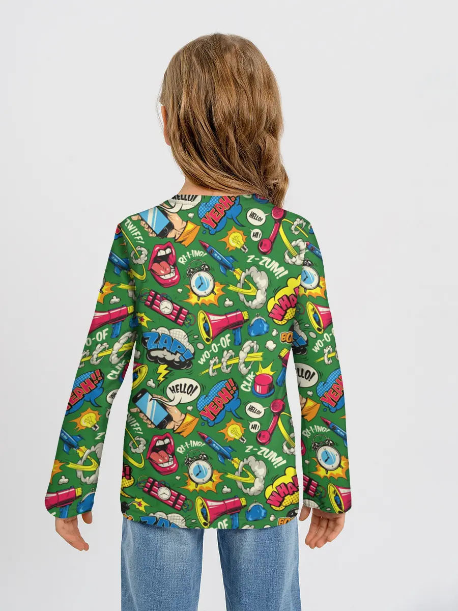 Детский лонгслив / Поп-арт