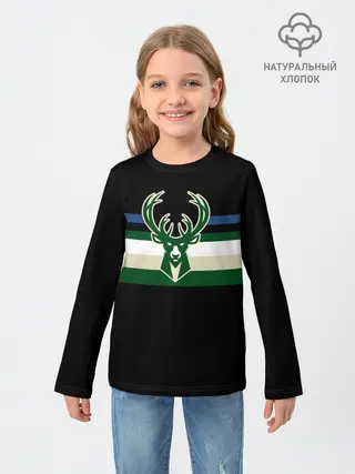 Детский лонгслив / Milwaukee Bucks форма. Statement Edition