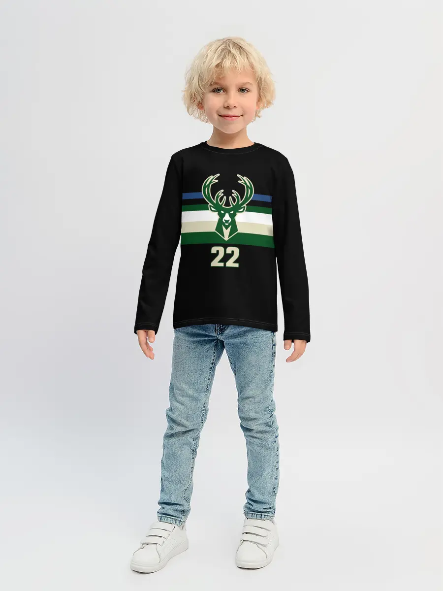 Детский лонгслив / Milwaukee Bucks форма. Крис Миддлтон