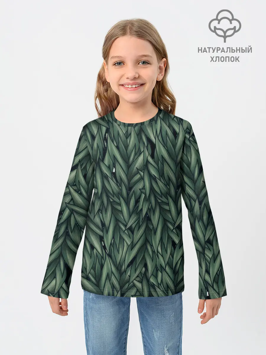 Детский лонгслив / Листья