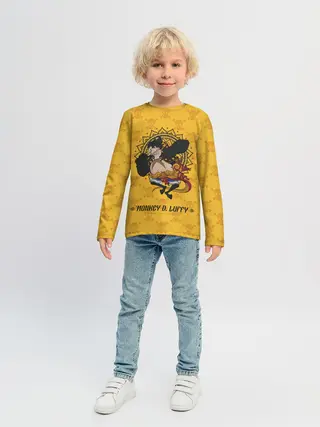 Детский лонгслив / Резиновый Манки Д. Луффи One Piece