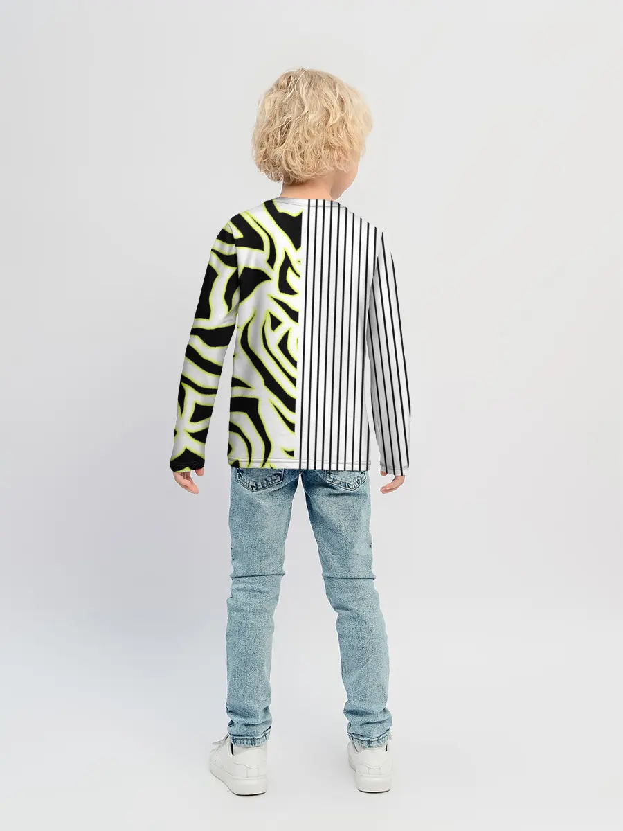 Детский лонгслив / Зебра