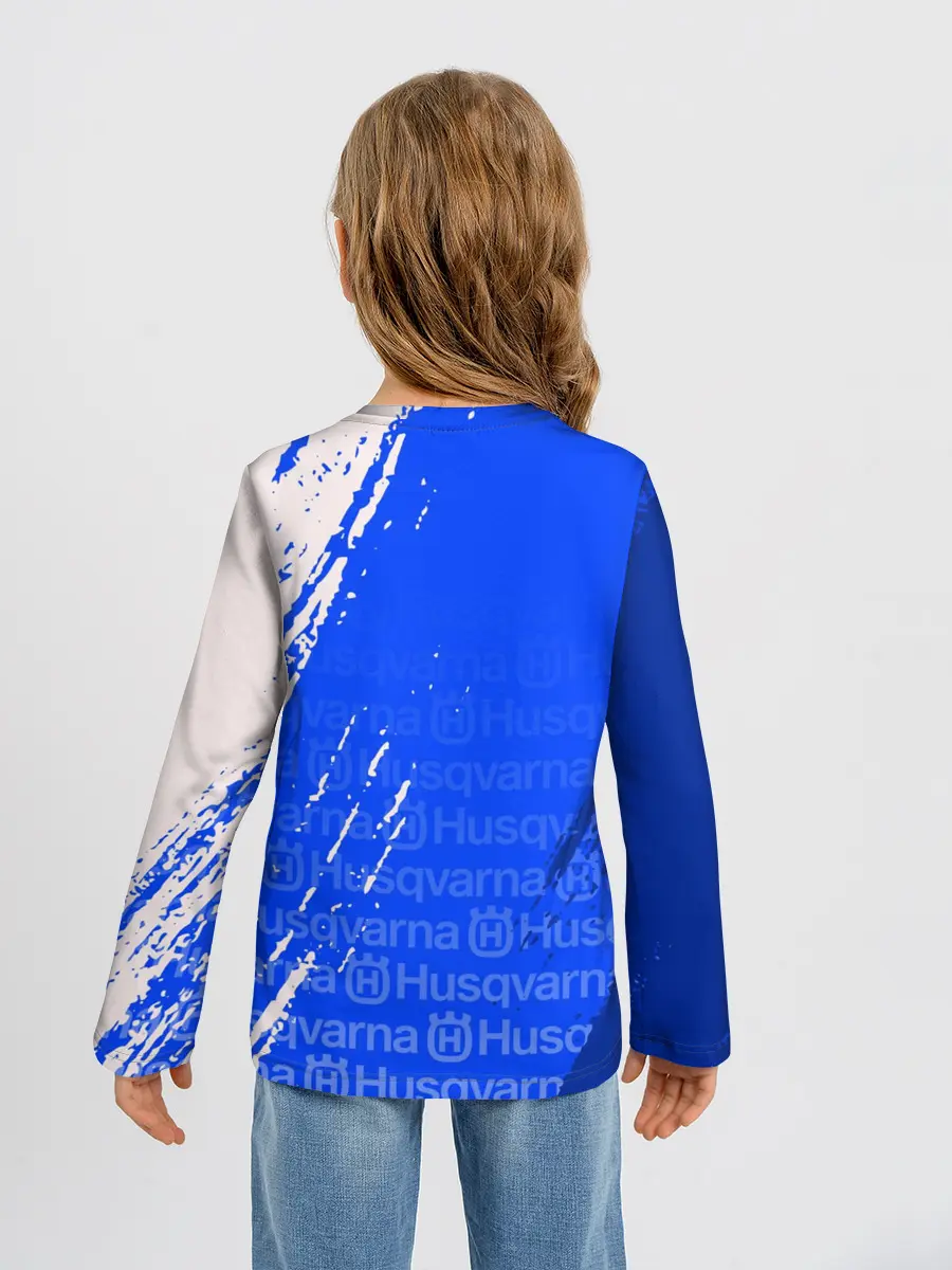 Детский лонгслив / HUSQVARNA / ХУСКВАРНА / BLUE