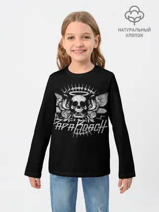 Детский лонгслив / Череп Папа Роуч