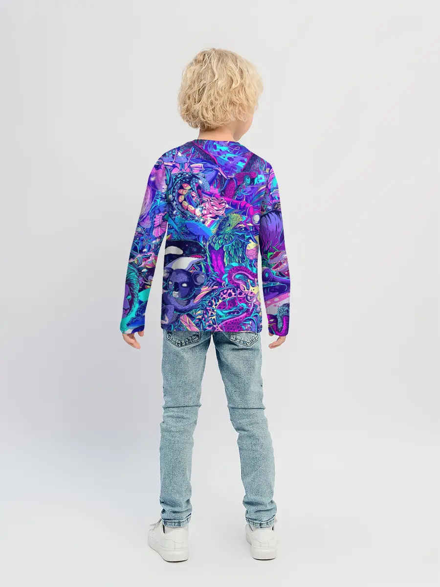 Детский лонгслив / Неоновые Звери