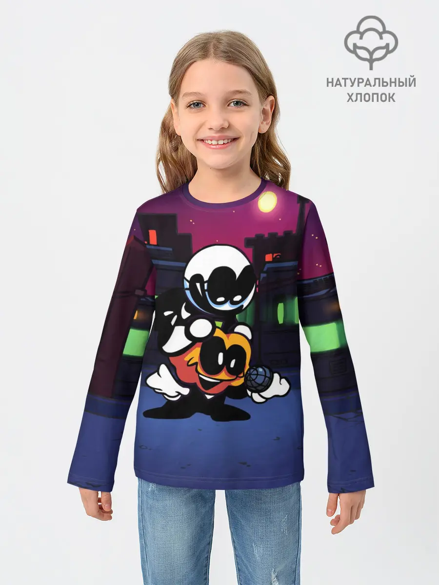 Детский лонгслив / FNF Скид и Памп