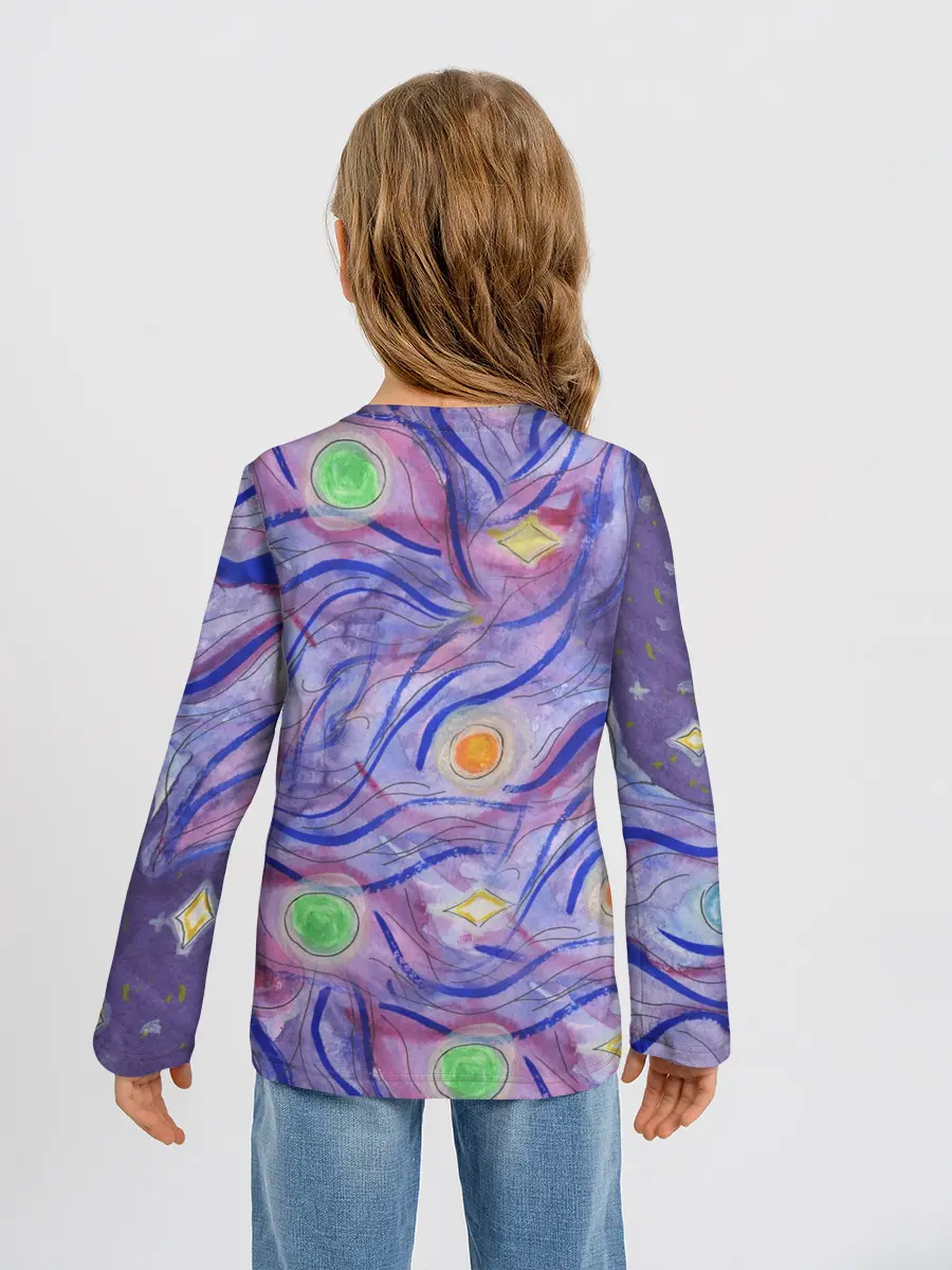 Детский лонгслив / Галактика