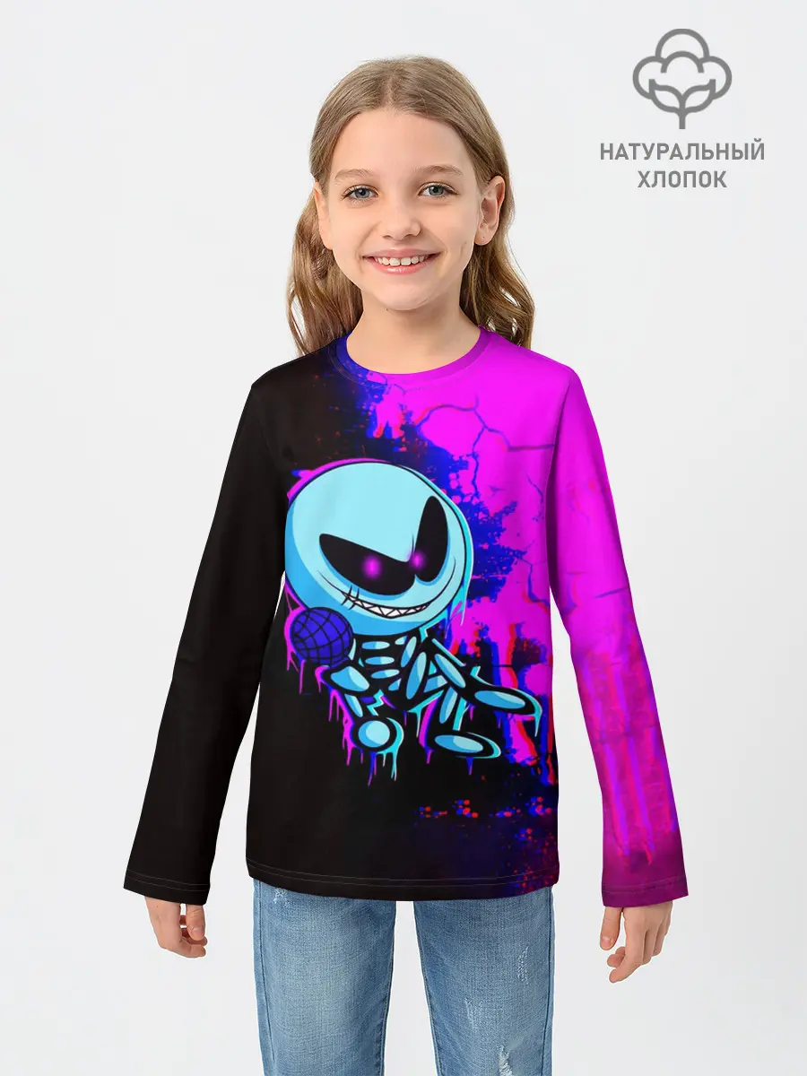 Детский лонгслив / Friday Night Funkin SKID