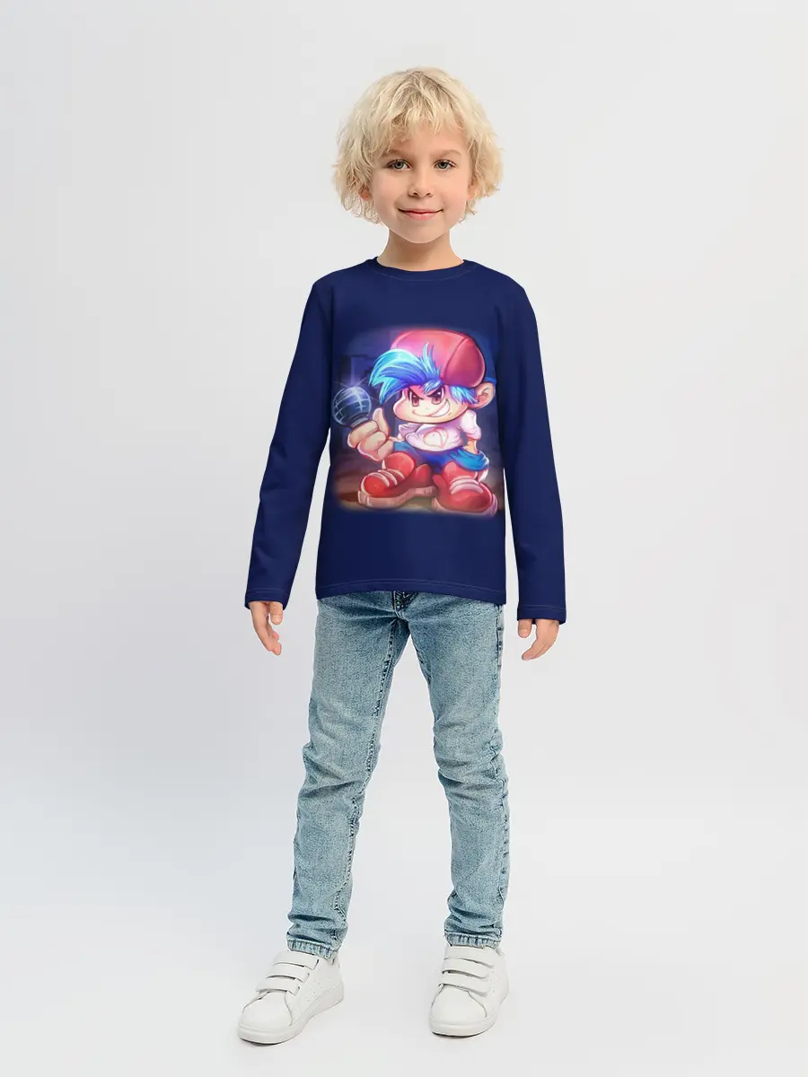 Детский лонгслив / Friday Night Funkin Бойфренд