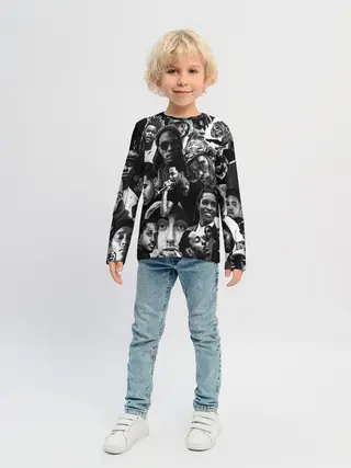 Детский лонгслив / Music Rap allpic