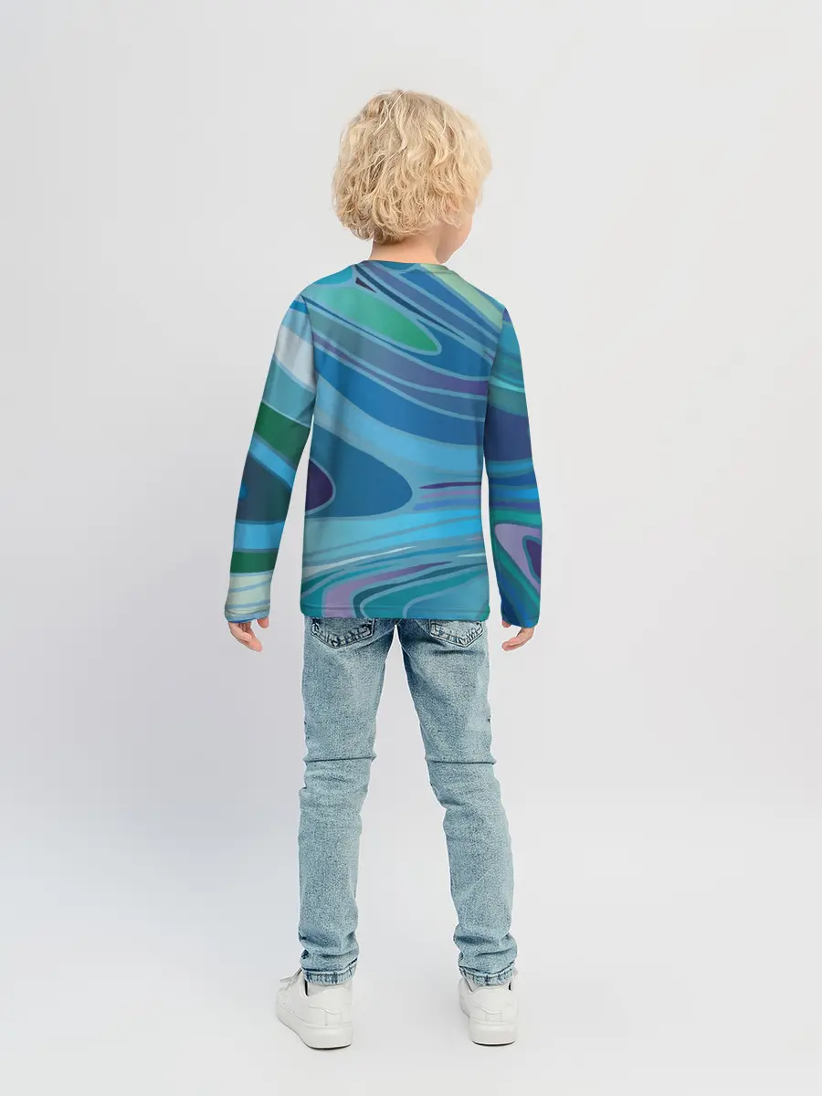 Детский лонгслив / Морская волна