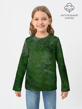 Детский лонгслив / Точки На нефритовом Фоне