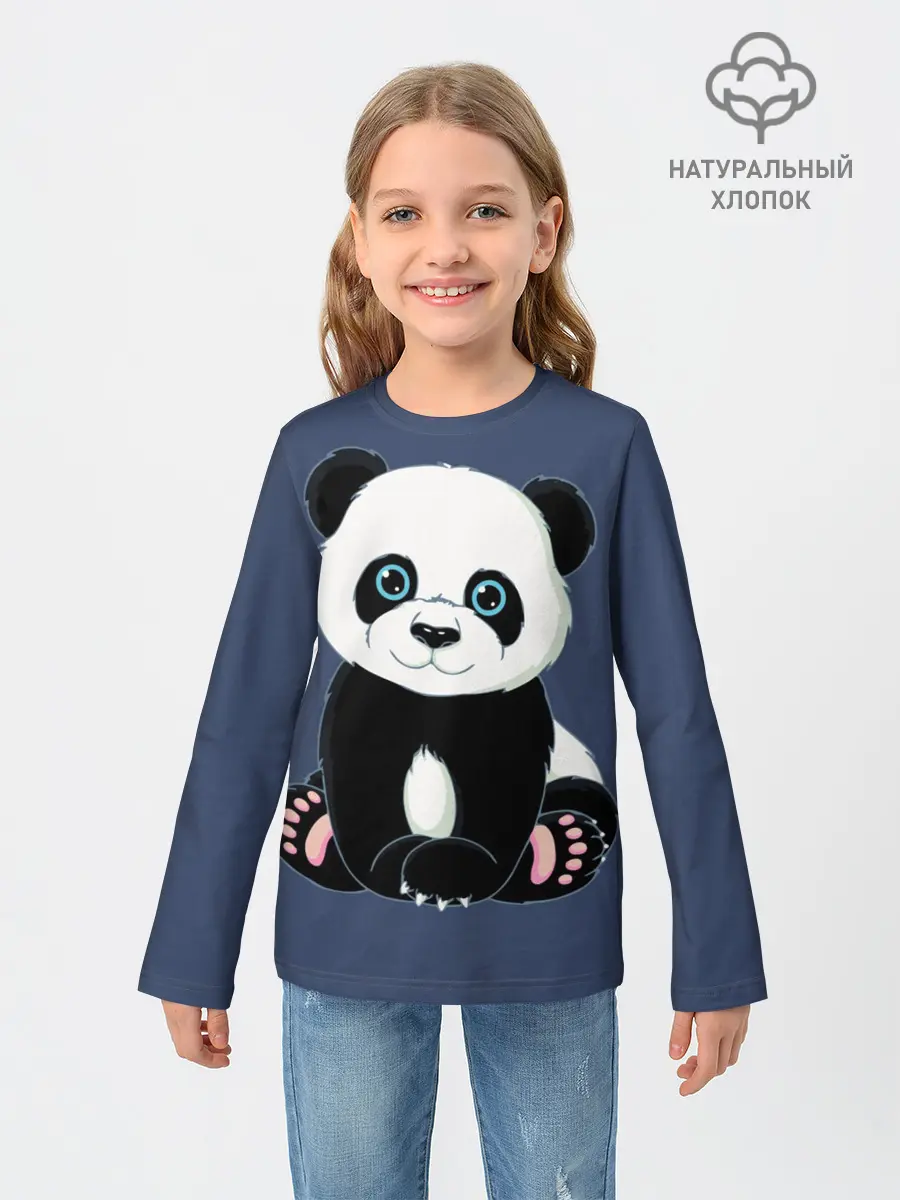 Детский лонгслив / Милая Панда
