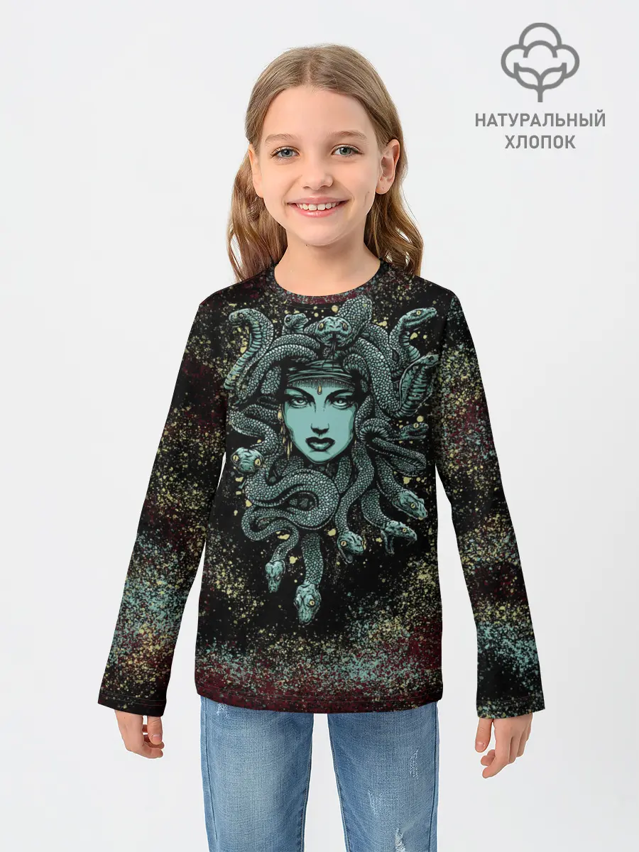 Детский лонгслив / Медуза