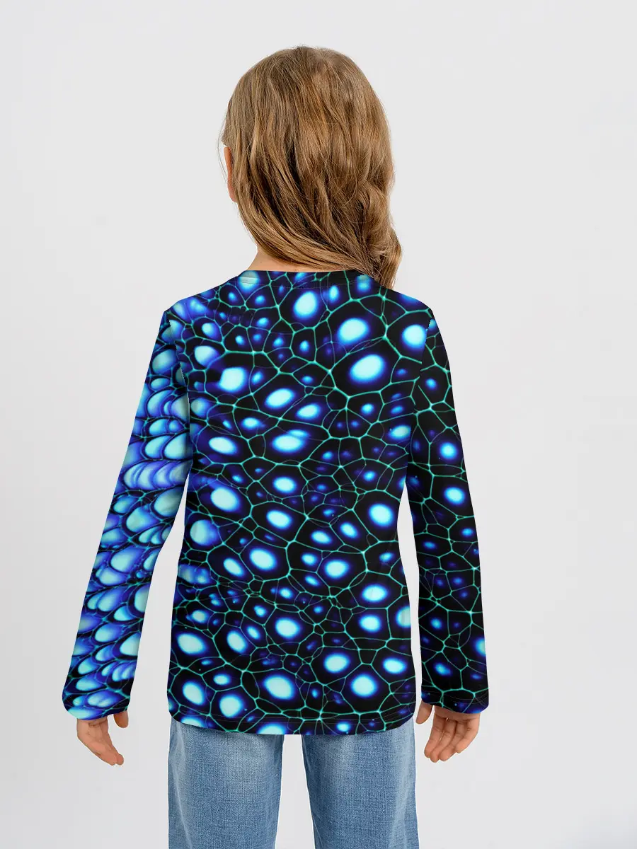 Детский лонгслив / Абстракция-макрокраска