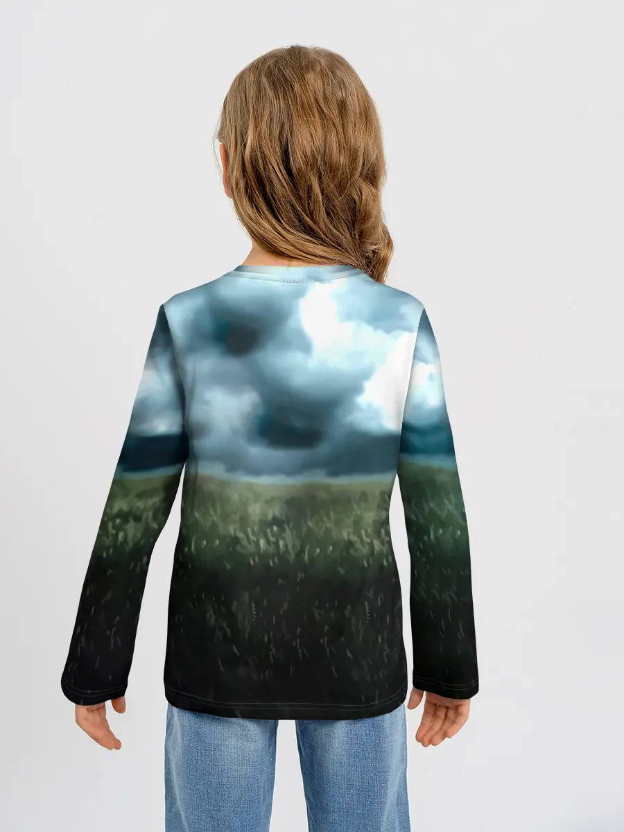 Детский лонгслив / Луффи в поле. One Piece