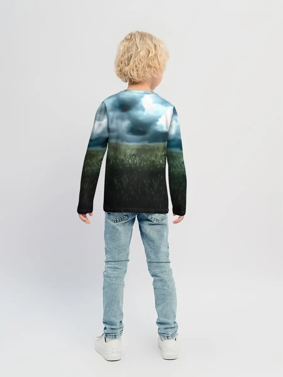 Детский лонгслив / Луффи в поле. One Piece