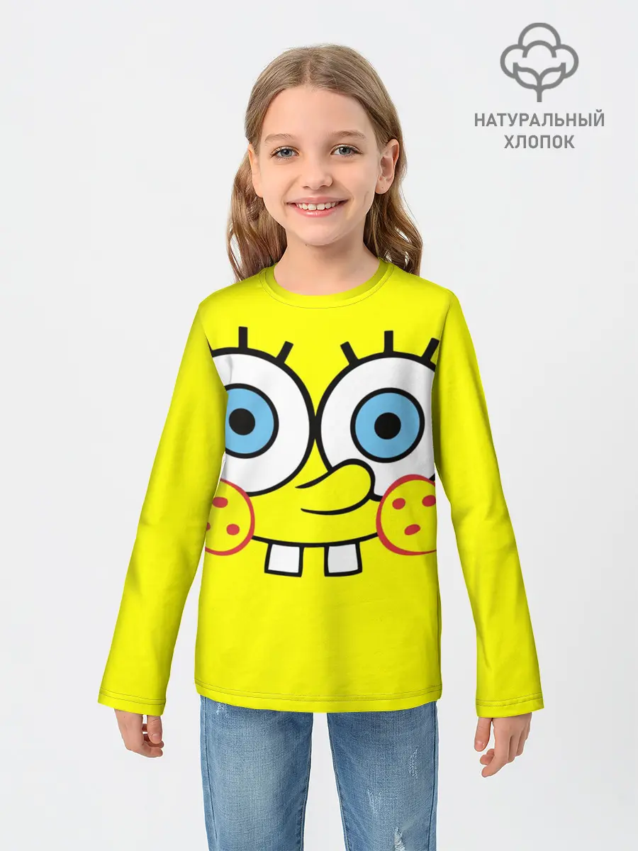 Детский лонгслив / Губка БОБ