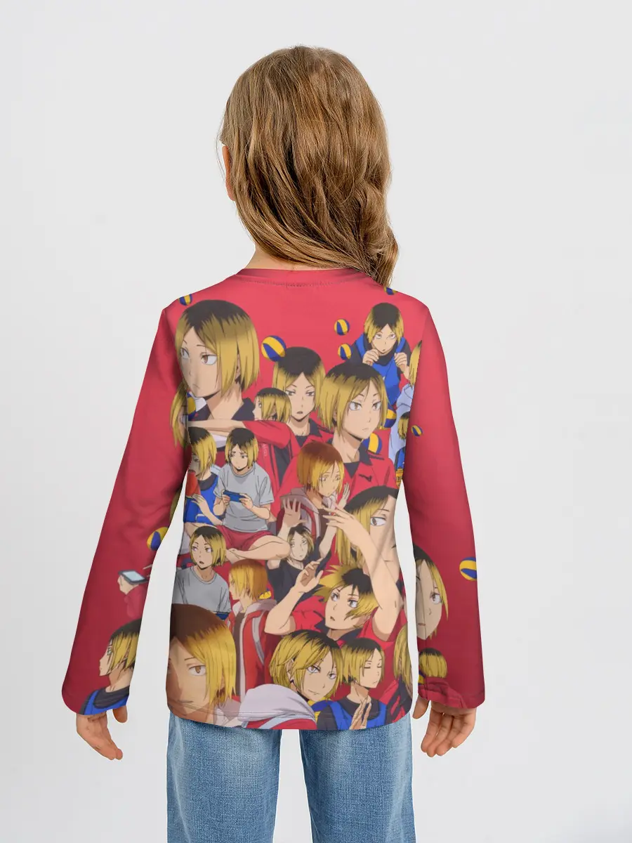 Детский лонгслив / Kozume Kenma Pattern Color