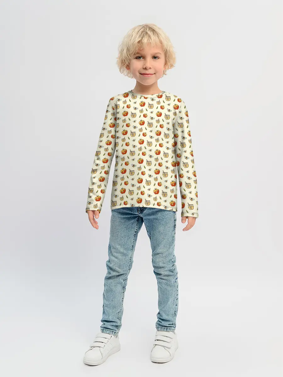 Детский лонгслив / Яблоки и мёд