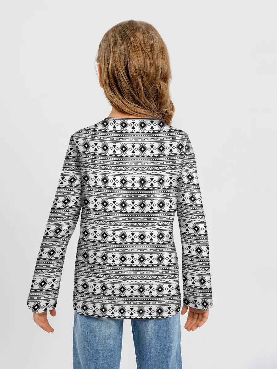 Детский лонгслив / Геометрический узор