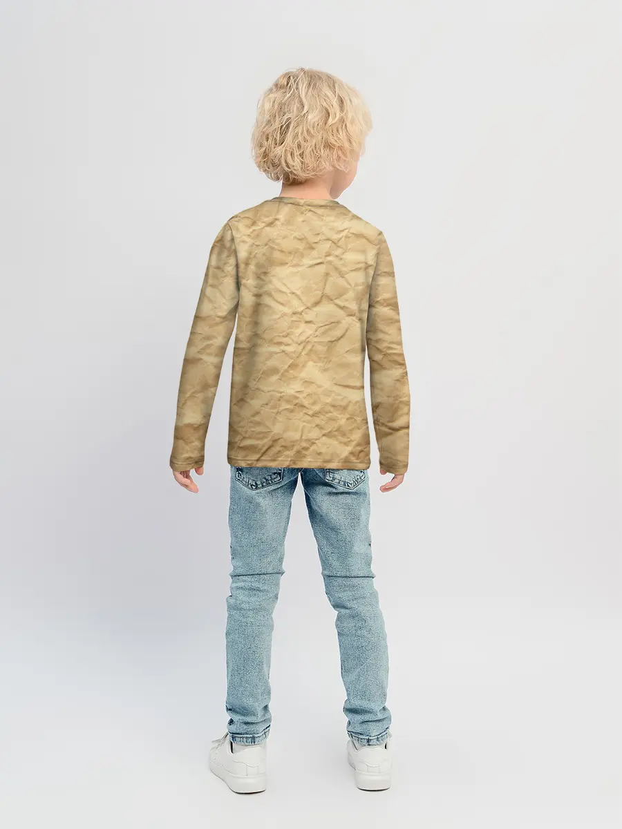 Детский лонгслив / БУМАЖНАЯ ТЕКСТУРА