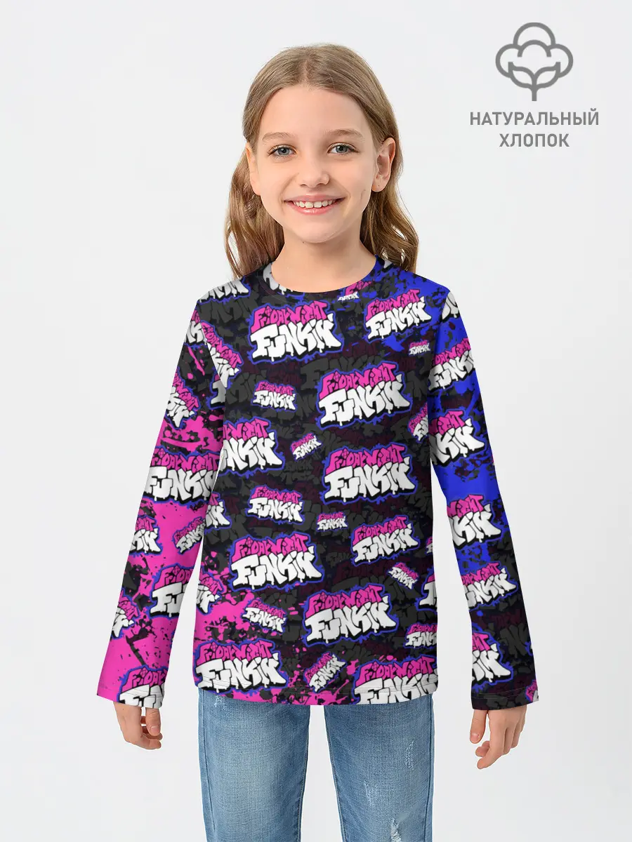 Детский лонгслив / FRIDAY NIGHT FUNKIN ЛОГОБОМБИН