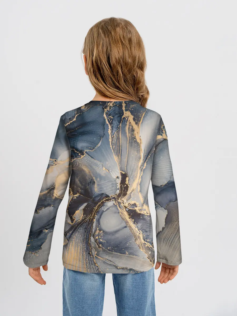 Детский лонгслив / Fluid art ink mix