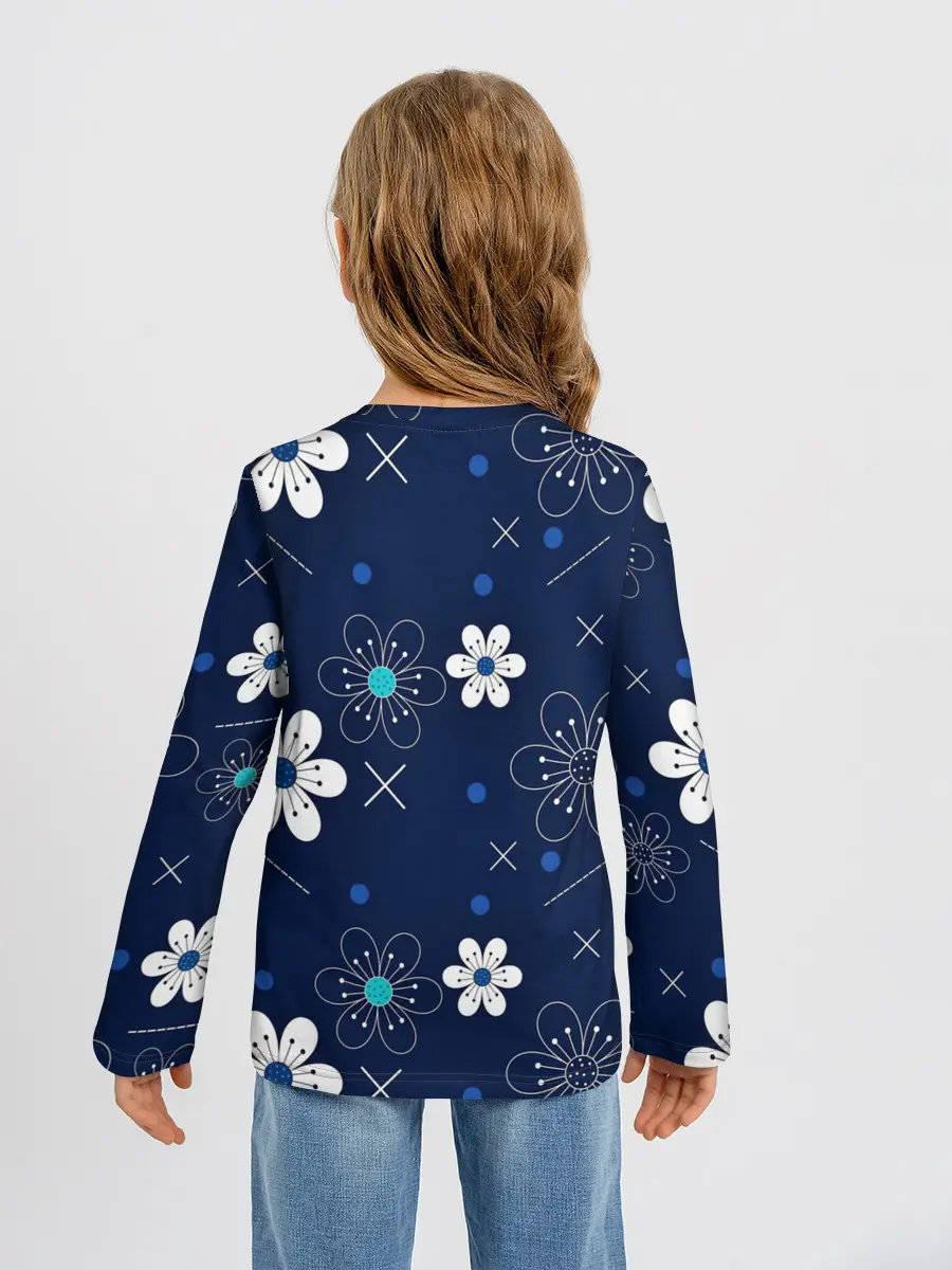 Детский лонгслив / Ночная поляна