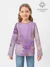 Детский лонгслив / Сиреневые разводы краски