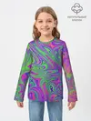 Детский лонгслив / Неоновый абстрактный узор