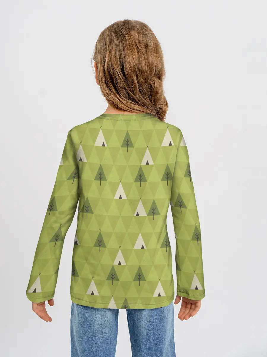 Детский лонгслив / Лес | Текстура