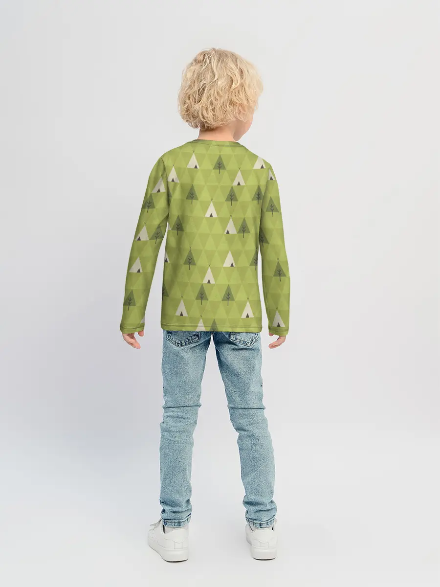 Детский лонгслив / Лес | Текстура
