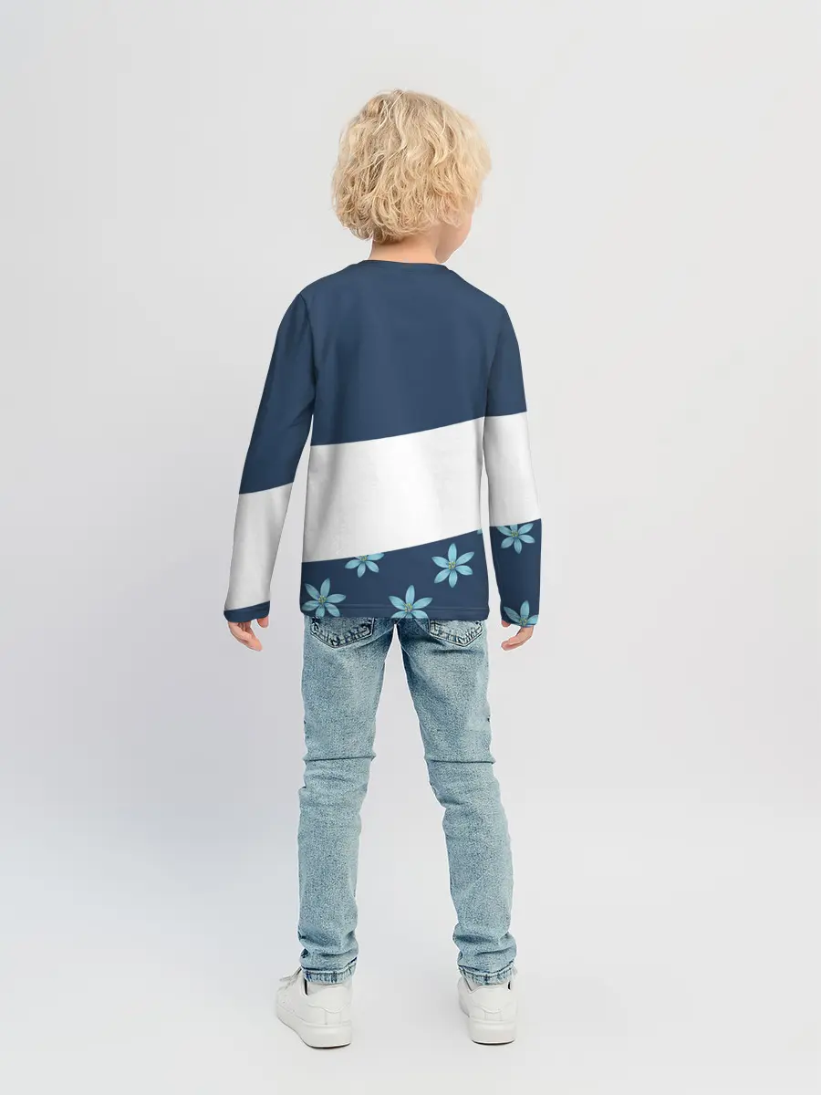 Детский лонгслив / Стильная с цветами