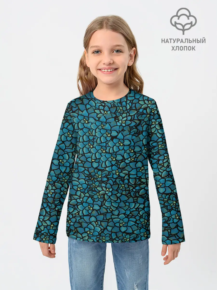 Детский лонгслив / Цветы | 2